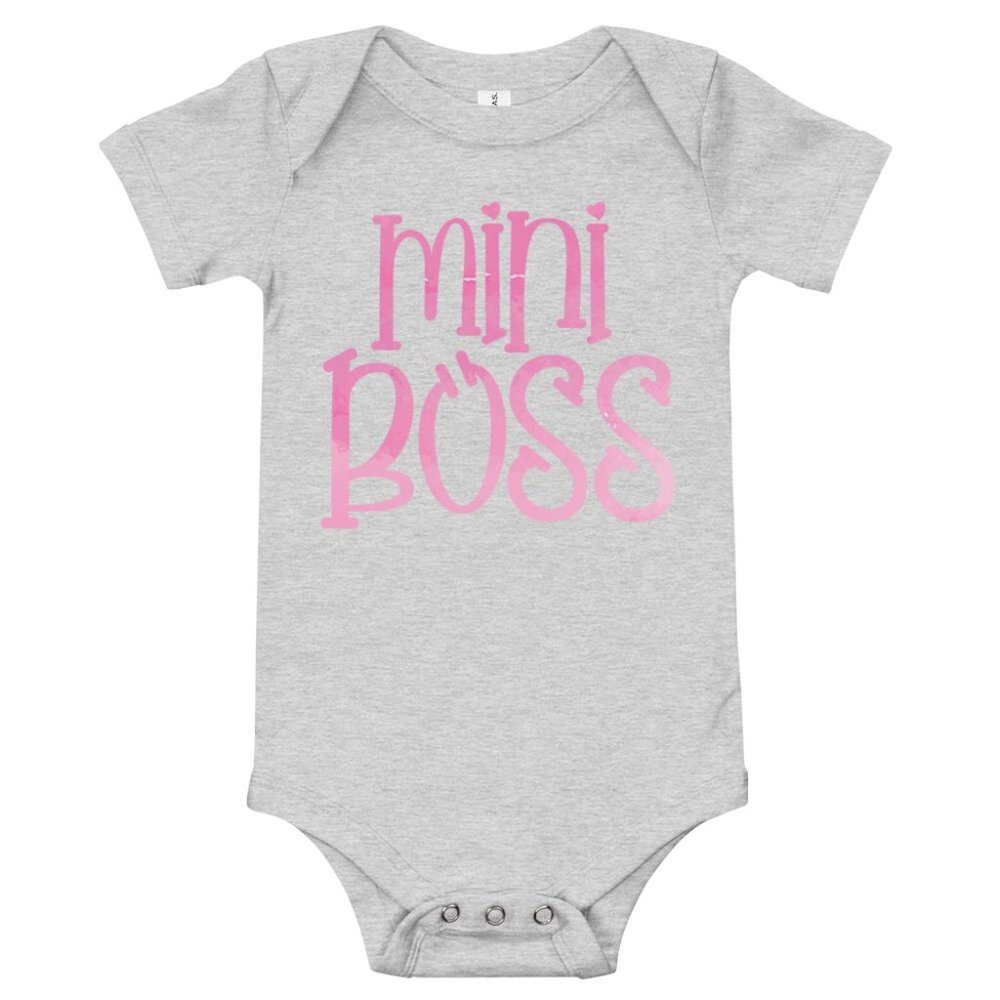 Grey Baby Onezie - Mini Boss
